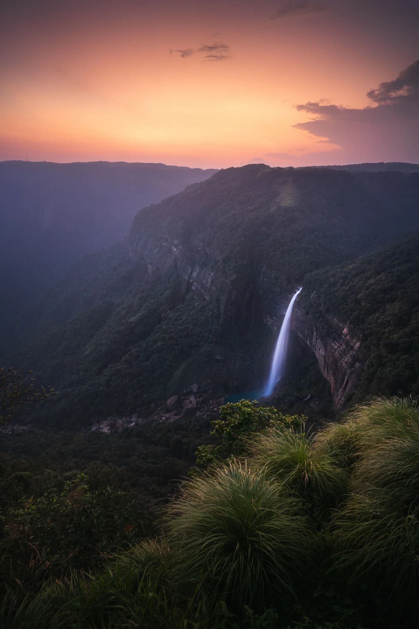 Nohkalikai Falls in Meghalaya